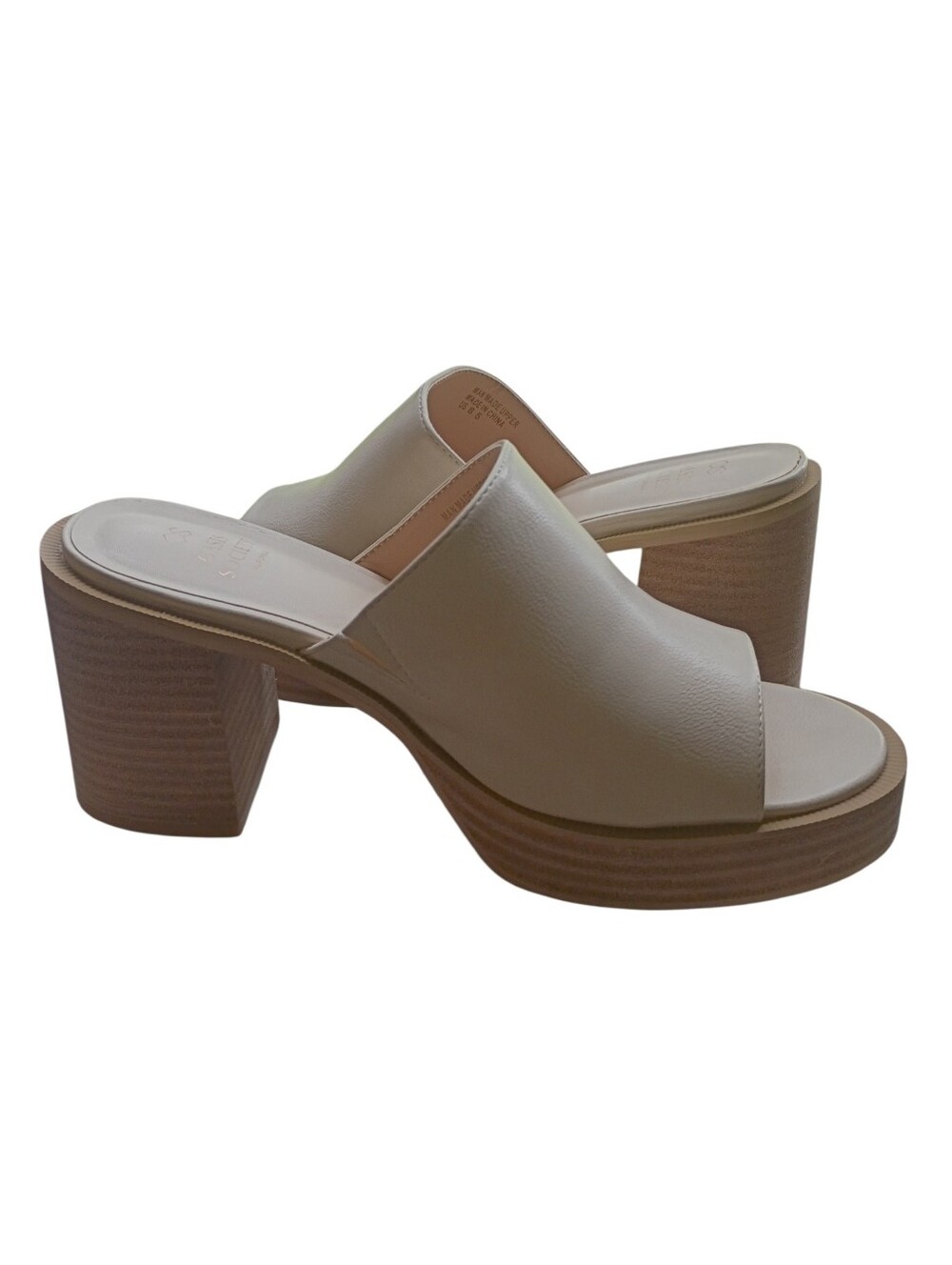 Oasis Society White Bulk Heels Size 8.5